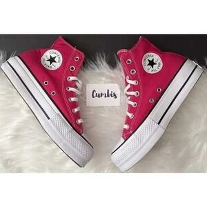 Converse Chuck Taylor All Star Lift Platform  Women's Size 8 High Top Shoes Pink